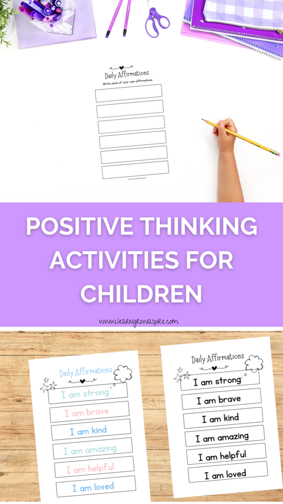 positive thinking activities for children
