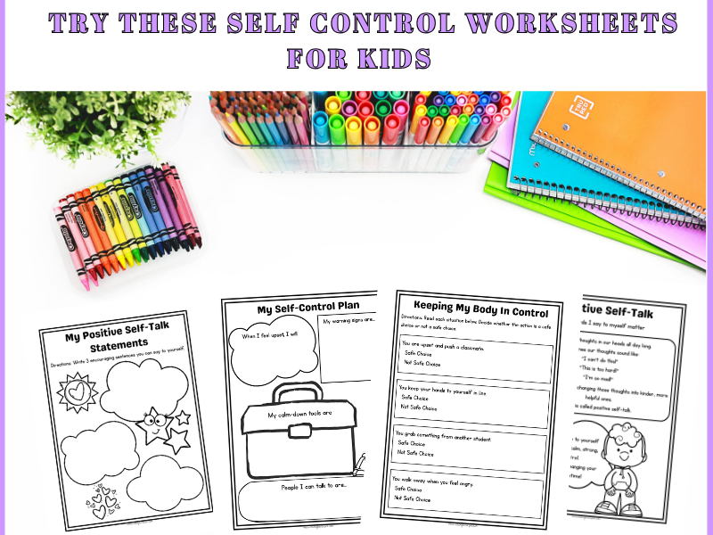 Self Control Worksheets For Kids