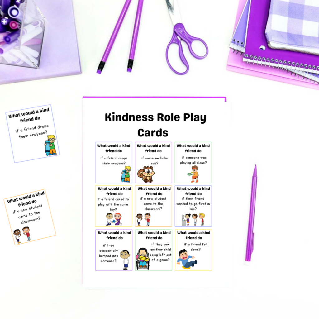 printable pdf kindness role play cards for kids 
