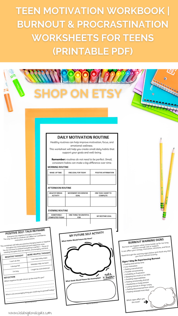 Teen motivation worksheet pdf