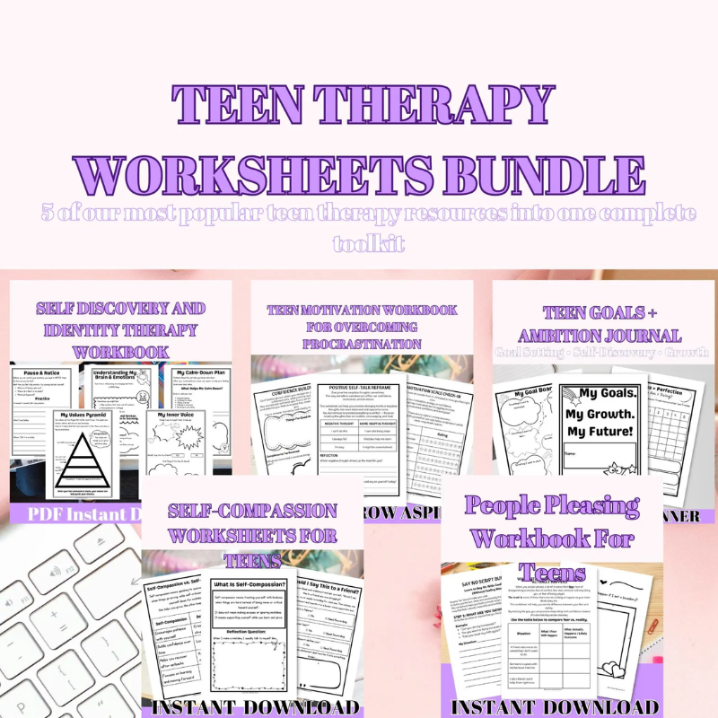 Teen Therapy Worksheets for Counselors