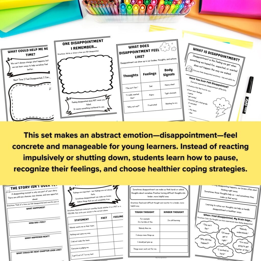 Helping kids cope with disappointment activities