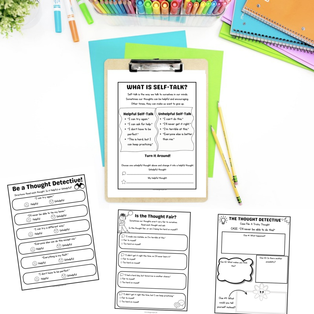 Free positive self talk worksheets for kids pdf free download. These worksheets are simple to teach kids positive self talk.